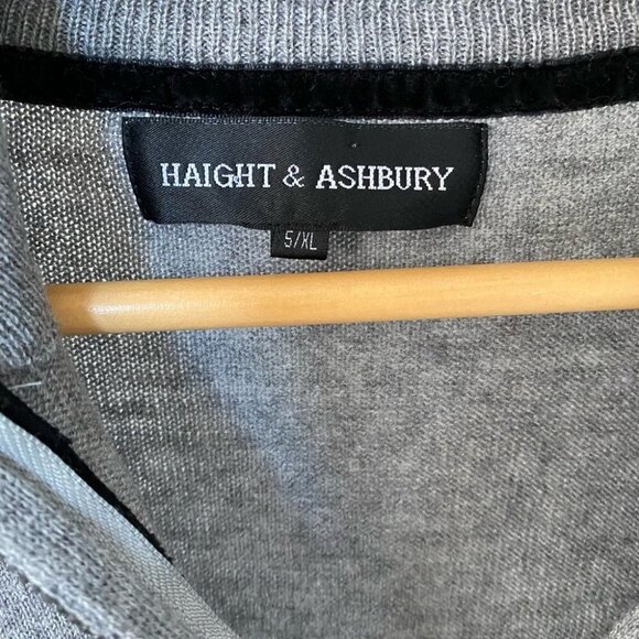 HAUGHT & Ashbury Wool & Cashmere Quarter Zip Pullover Sweater - Picture 3 of 6